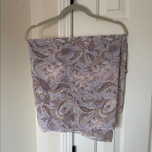 Floral Paisley Wrap Top in Purple and Brown